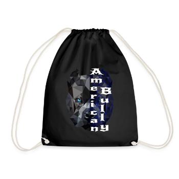 American Bully blue line Design - Turnbeutel - Schwarz - Vorne