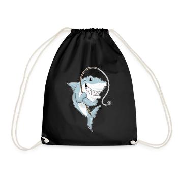 Pêche à la canne à pêche pour les pêcheurs de requins - Sac de sport léger - noir - Devant