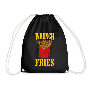 Mechanic - Because Even Engineers Need Heroes - Drawstring Bag - black - Front