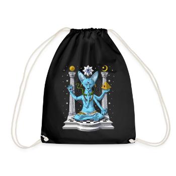 Sphynx Katze Psychedelische Shiva - Turnbeutel - Schwarz - Vorne