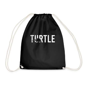 Turtle turtle - Drawstring Bag - black - Front