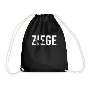 Ziege - Turnbeutel - Schwarz - Vorne