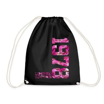 LIMITED EDITION 1978 PINK 48TH BIRTHDAY - Drawstring Bag - black - Front