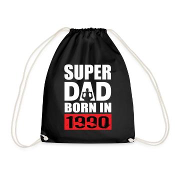 Papa Geburtstag 1990 - Turnbeutel - Schwarz - Vorne