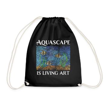 Aquascape Aquascaper Aquarium Aquaristics - Drawstring Bag - black - Front