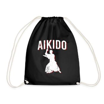 Aikido - Drawstring Bag - black - Front