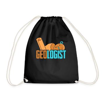 Geologist Geology Student Geology Geology Teacher - Drawstring Bag - black - Front
