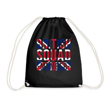 British Squad Member - Turnbeutel - Schwarz - Vorne