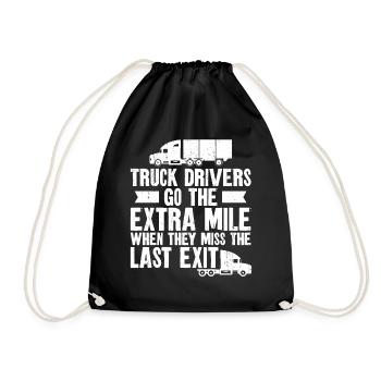 Trucker Truck Driver Vintage Truck - Turnbeutel - Schwarz - Vorne