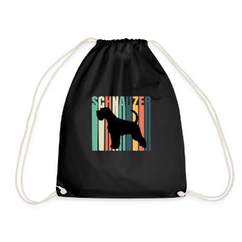 Schnauzer Chien Miniature Schnauzer Géant Schnauzer - Sac de sport léger - noir - Devant