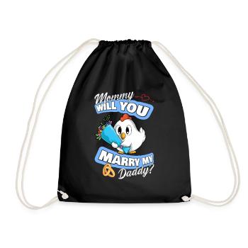 Offre de mariage maman épouseras-tu mon papa - Sac de sport léger - noir - Devant