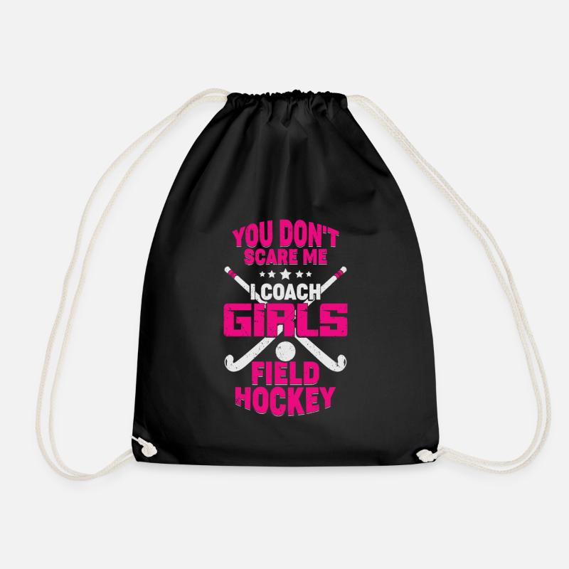 Women's Hockey Team Coach Coach Gift - Drawstring Bag - black