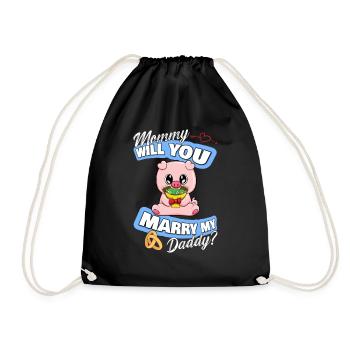 Offre de mariage maman épouseras-tu mon papa - Sac de sport léger - noir - Devant