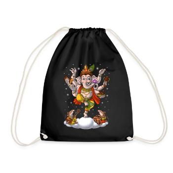 Hinduismus Elefantengott Ganesha - Turnbeutel - Schwarz - Vorne