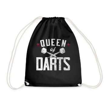 Darts Girl Vintage Reine des Fléchettes - Sac de sport léger - noir - Devant