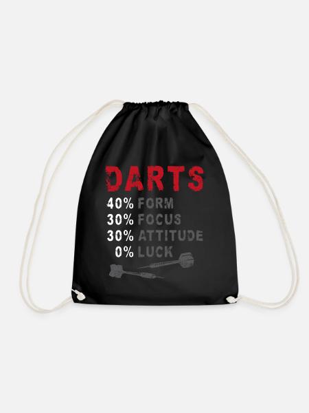 Darts Vintage Darts 40% Shape 30% - Drawstring Bag - black