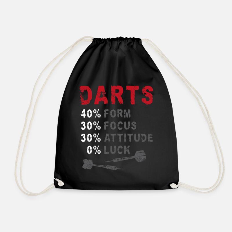 Darts Vintage Darts 40% Shape 30% - Drawstring Bag - black