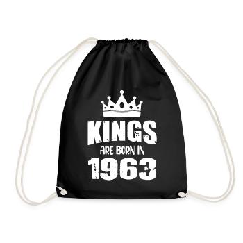 Kings are born in 1963 - Drawstring Bag - black - Front