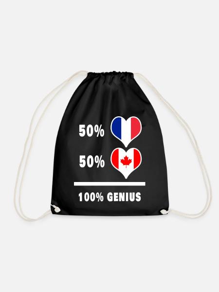 La France et le Canada Génie / Présent - Sac de sport léger - noir