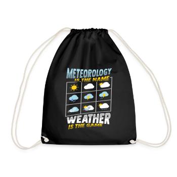 Meteorologe Wettervorhersage - Turnbeutel - Schwarz - Vorne