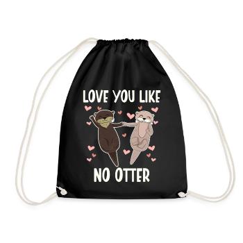 Vous aimer comme pas de loutre Saint-Valentin - Sac de sport léger - noir - Devant