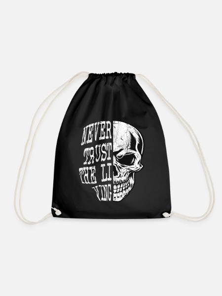 Totenkopf Skelett Spruch Zitate - Turnbeutel - Schwarz