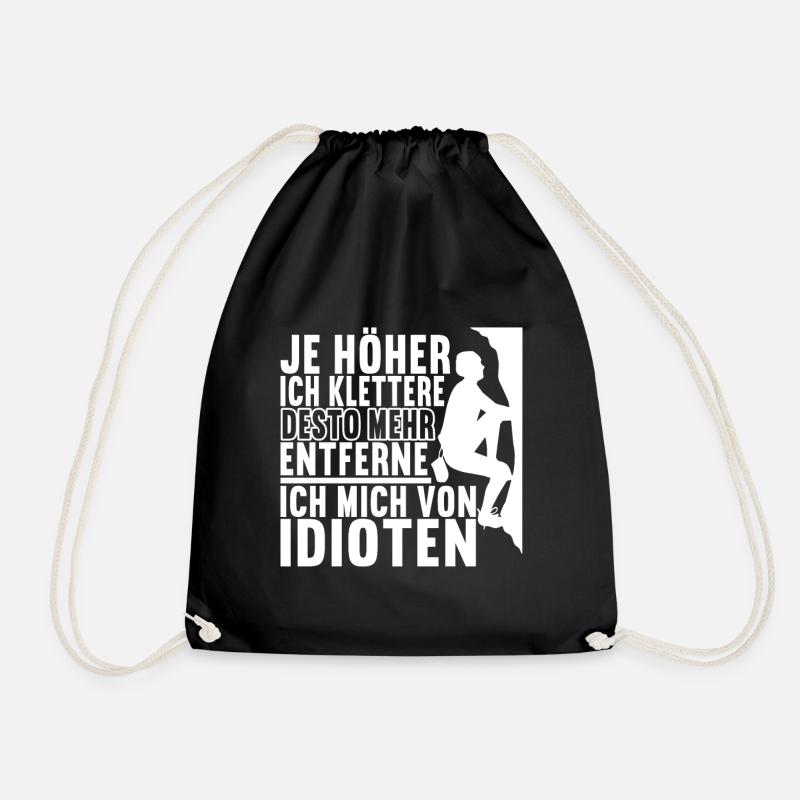 Klettern Kletterer - Turnbeutel - Schwarz
