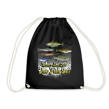 Où sont passés tous les poissons? Pêcheurs pêcheurs - Sac de sport léger - noir - Devant