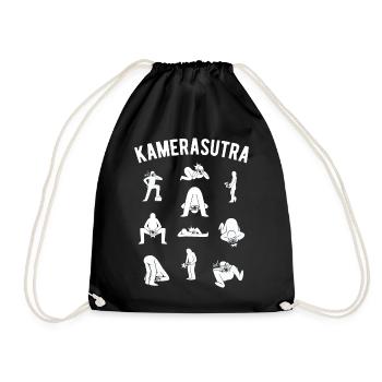 Kamerasutra Kameramann Fotograf Fotografieren - Turnbeutel - Schwarz - Vorne
