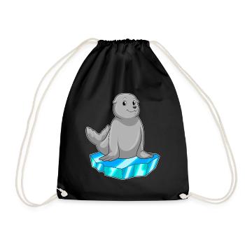 Banquise de phoque - Sac de sport léger - noir - Devant