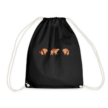 Conception d’animaux de compagnie Capybara pour un amateur de sushis - Sac de sport léger - noir - Devant