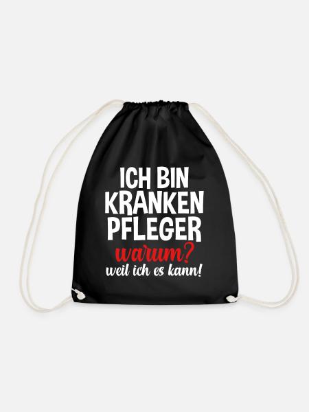 Krankenpflege Pflegekraft Krankenpfleger - Turnbeutel - Schwarz