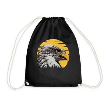 Pygargue à tête blanche - Sac de sport léger - noir - Devant
