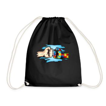 Autisme Cadeau Autiste Asperger TDAH Autisme - Sac de sport léger - noir - Devant