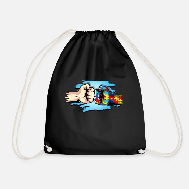 Autismus Geschenk Autist Asperger ADHS Autism - Turnbeutel - Schwarz