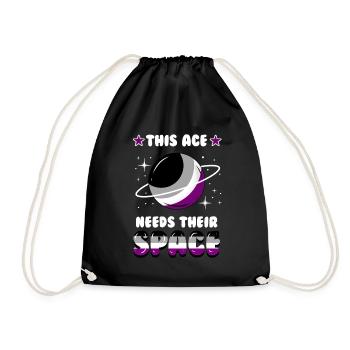 Cet as a besoin de sa fierté d'as de l'espace - Sac de sport léger - noir - Devant
