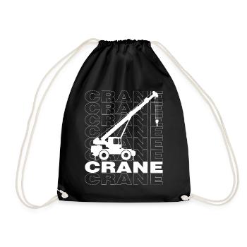 Good Crane Urban Design Streetwear - Turnbeutel - Schwarz - Vorne