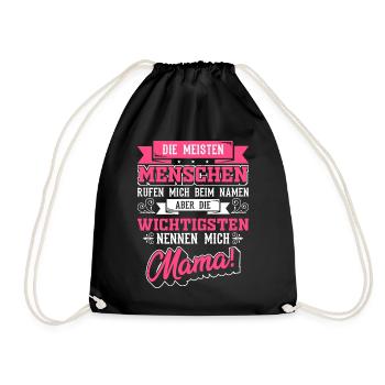 Mama Muttertag - Turnbeutel - Schwarz - Vorne