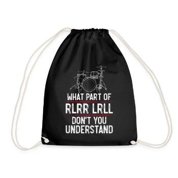 Drummer Drum Set Vintage What Part - Drawstring Bag - black - Front