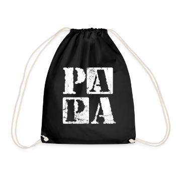 Papa Idées de fête des pères Fête des pères Papa - Sac de sport léger - noir - Devant