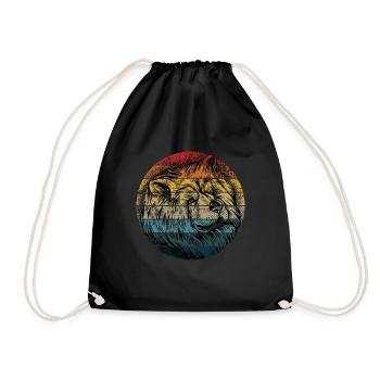 Dog Chow Chow Breeder Chow-Chow Vintage Gift - Drawstring Bag - black - Front