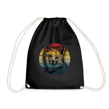 Fox Forest Animal Fox Smart Clever Cadeau - Sac de sport léger - noir - Devant