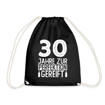 30 Jahre Zur Perfektion Gereift - 30 Geburtstag 30 - Turnbeutel - Schwarz - Vorne