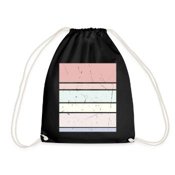 Background Pastel Rectangle - Drawstring Bag - black - Front