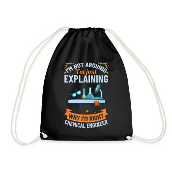 Chemical Engineer Chemical Engineering Science - Drawstring Bag - black - Front