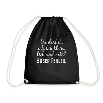 You Think I Am Small Sweet And Nice Evil Mistake - Drawstring Bag - black - Front