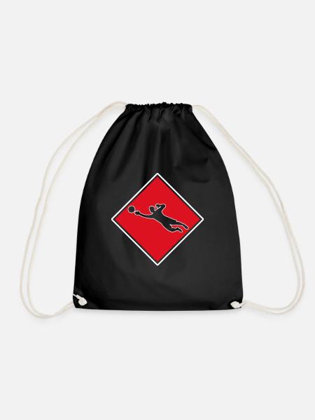 Fußball Keeper Logo - Turnbeutel - Schwarz