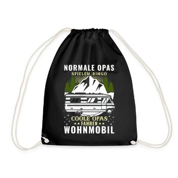 Normale Opas Bingo Coole Opas Fahren Wohnmobil - Turnbeutel - Schwarz - Vorne