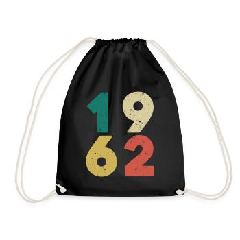 1962 - Millésime 1962 Rétro Vintage - Sac de sport léger - noir - Devant