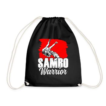 Sambo Warrior Martial Arts Training Martial Arts - Drawstring Bag - black - Front